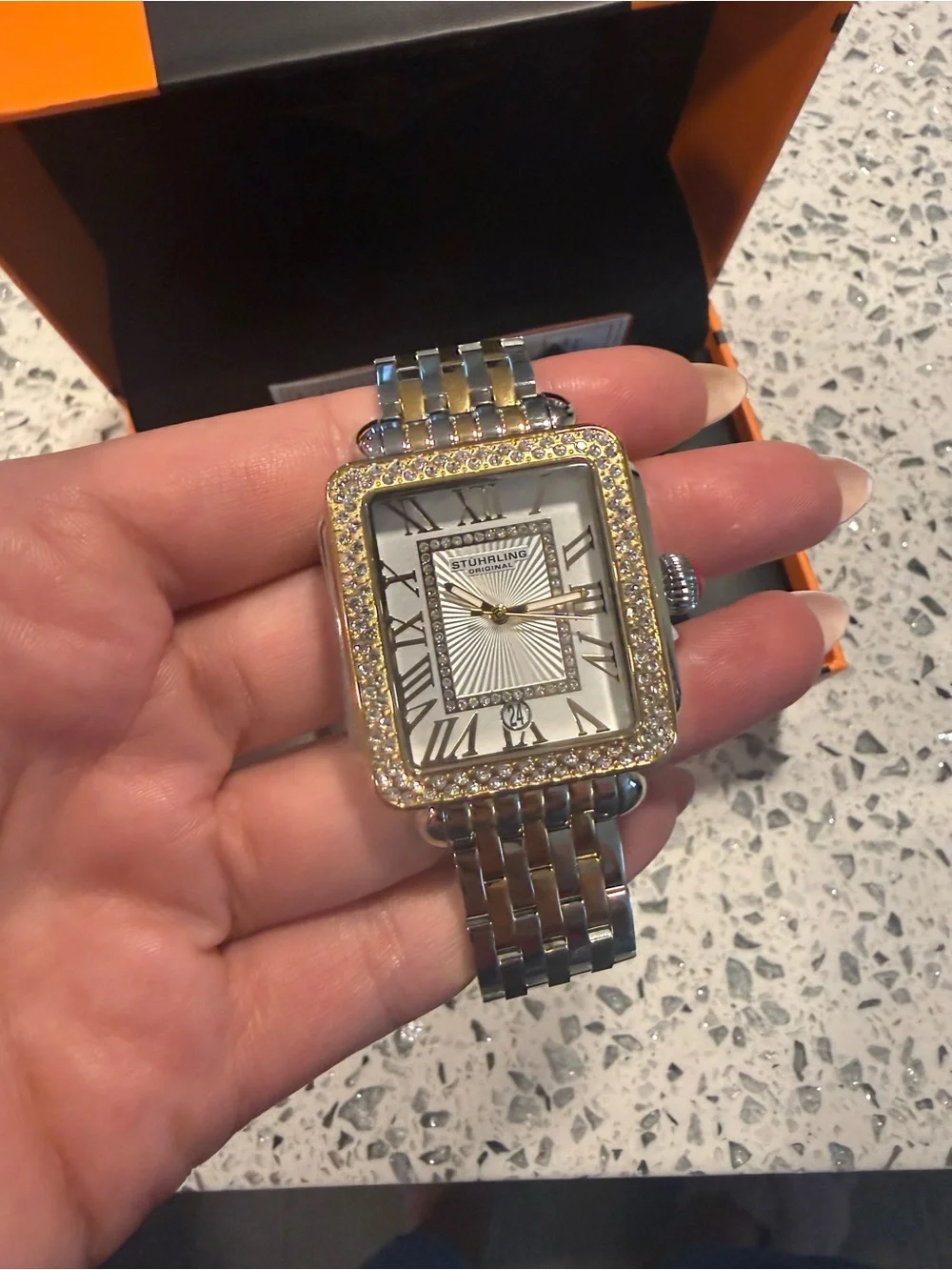 BRAND NEW - two tone Stuhrling watch